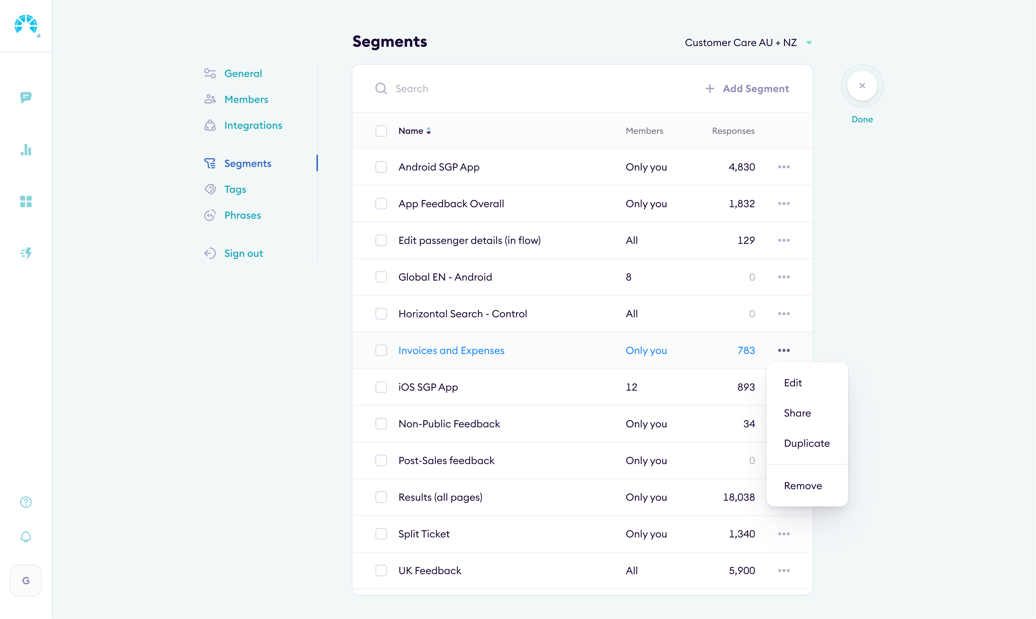 Settings data sources
