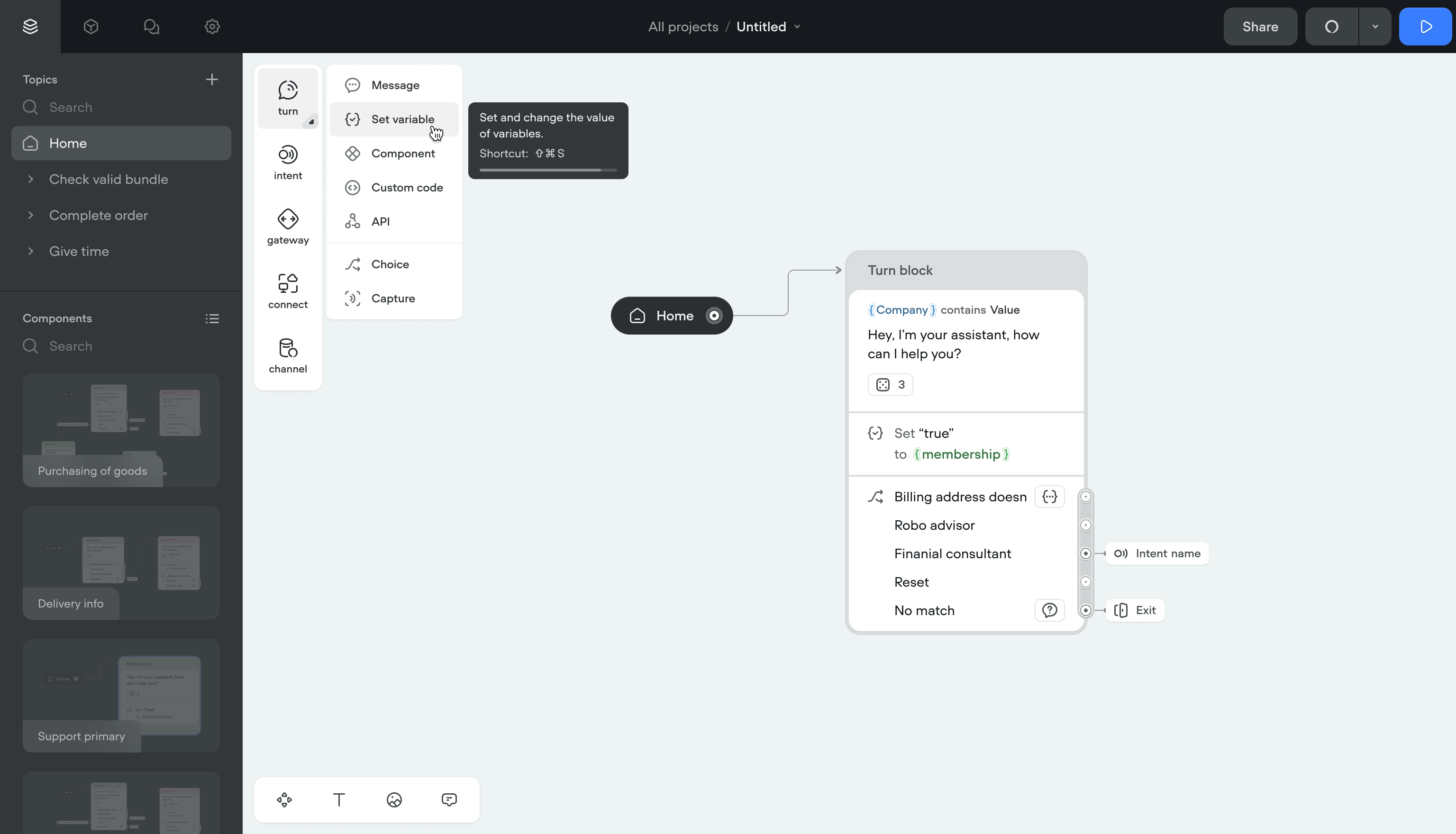 Conversation structure
